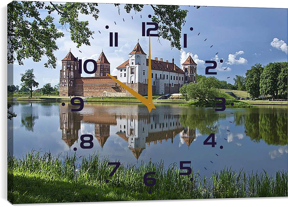 Часы картина - Мирский замок 3. Республика Беларусь
