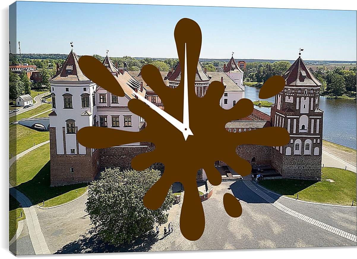 Часы картина - Мирский замок 2. Республика Беларусь