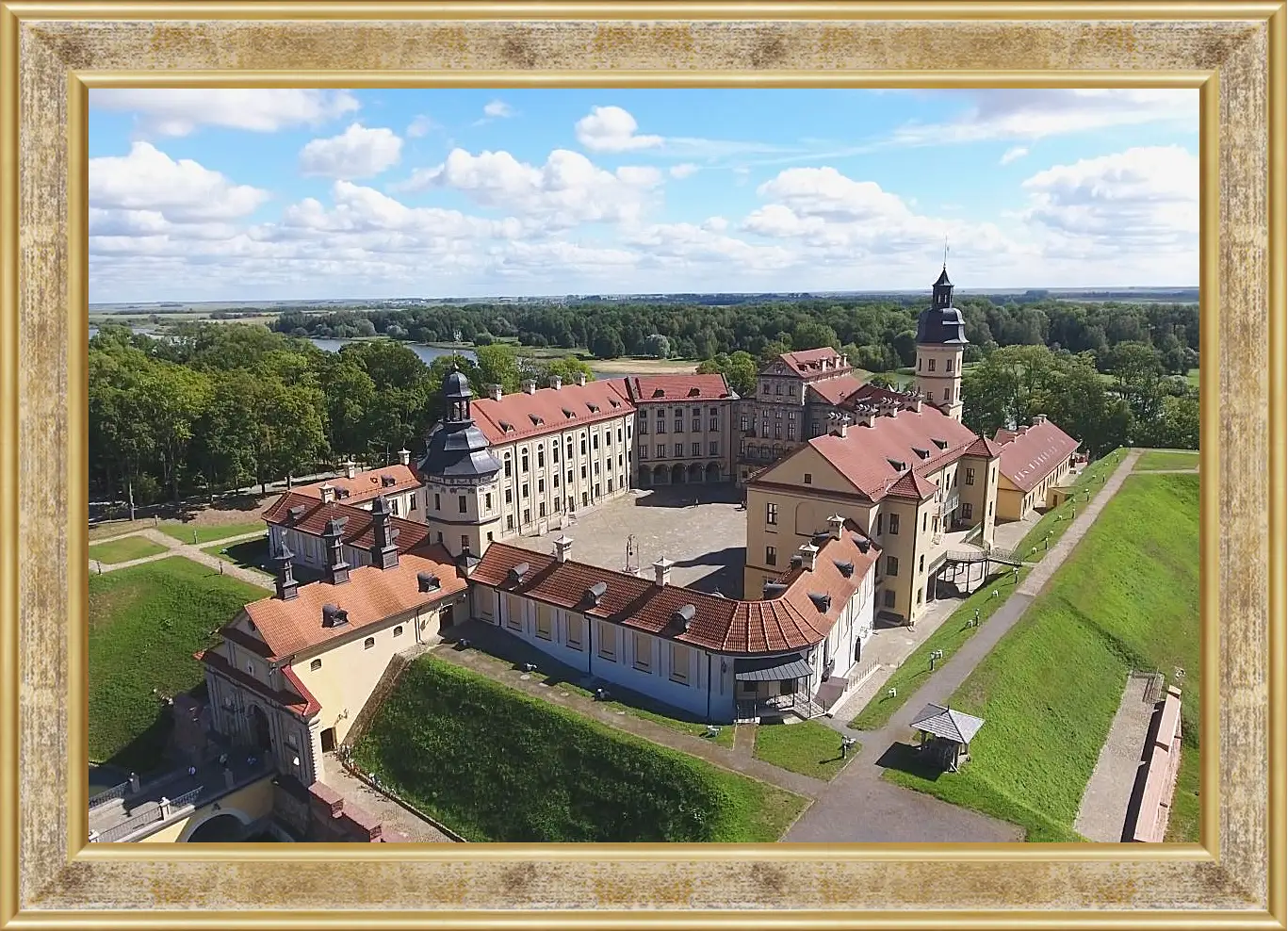 Картина в раме - Несвижский замок 2. Республика Беларусь