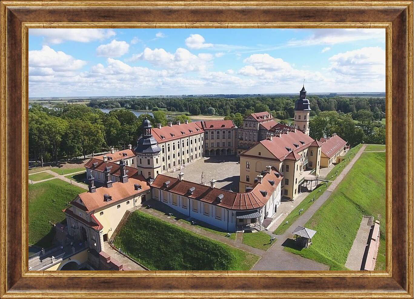 Картина в раме - Несвижский замок 2. Республика Беларусь