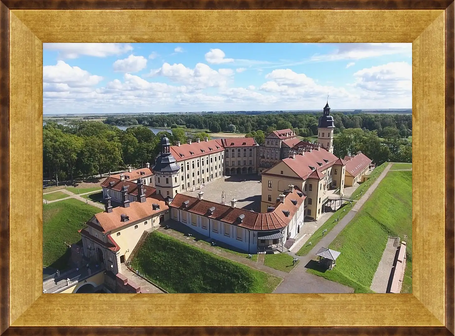 Картина в раме - Несвижский замок 2. Республика Беларусь