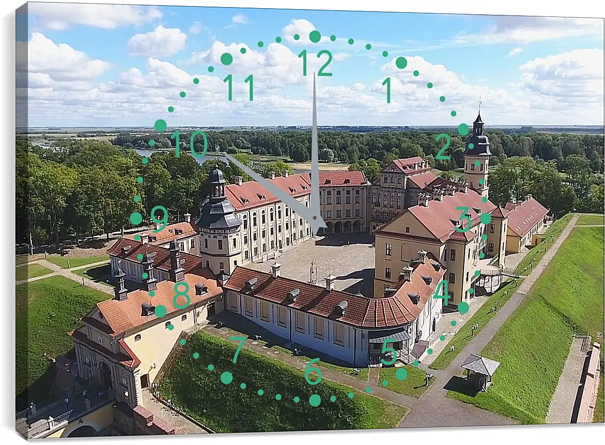 Часы картина - Несвижский замок 2. Республика Беларусь
