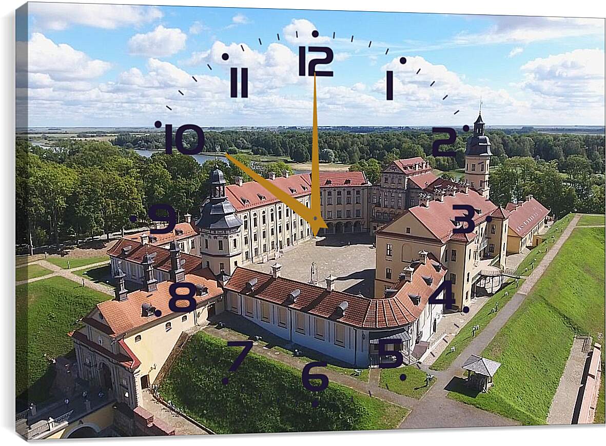 Часы картина - Несвижский замок 2. Республика Беларусь