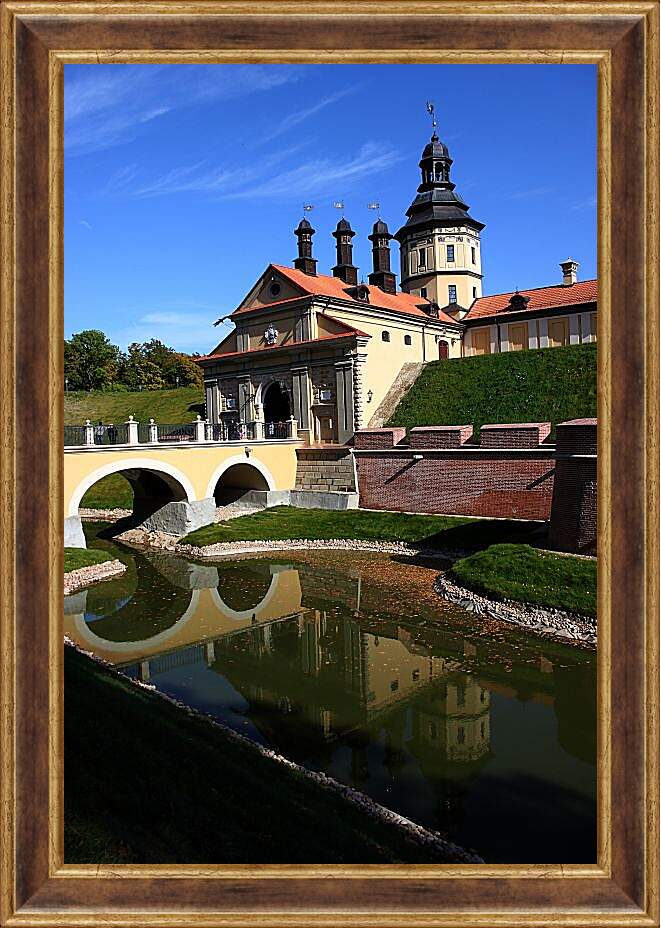Картина в раме - Несвижский замок 1. Республика Беларусь