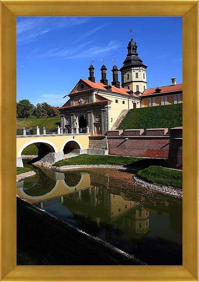 Картина в раме - Несвижский замок 1. Республика Беларусь