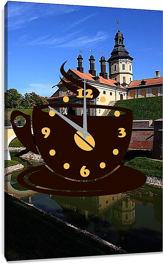 Часы картина - Несвижский замок 1. Республика Беларусь