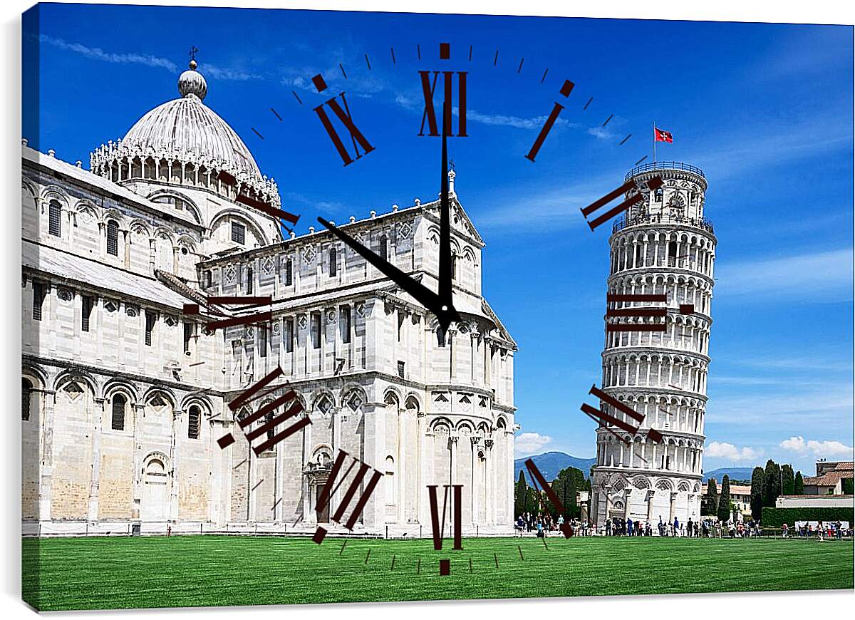 Часы картина - Пизанская башня 4. Италия