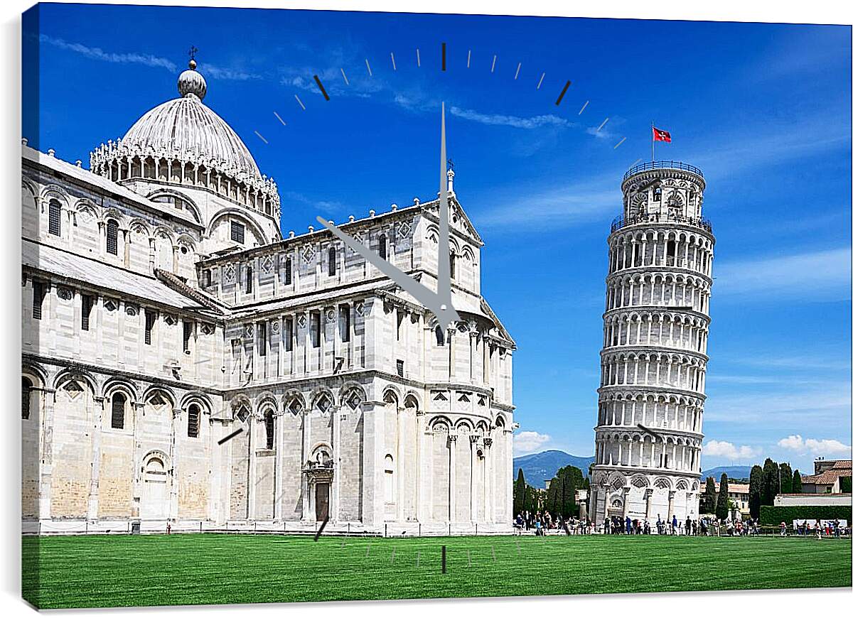 Часы картина - Пизанская башня 4. Италия