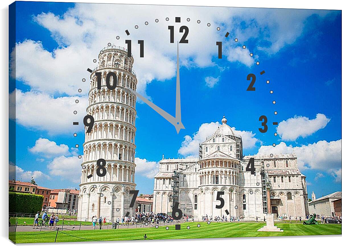 Часы картина - Пизанская башня 3. Италия