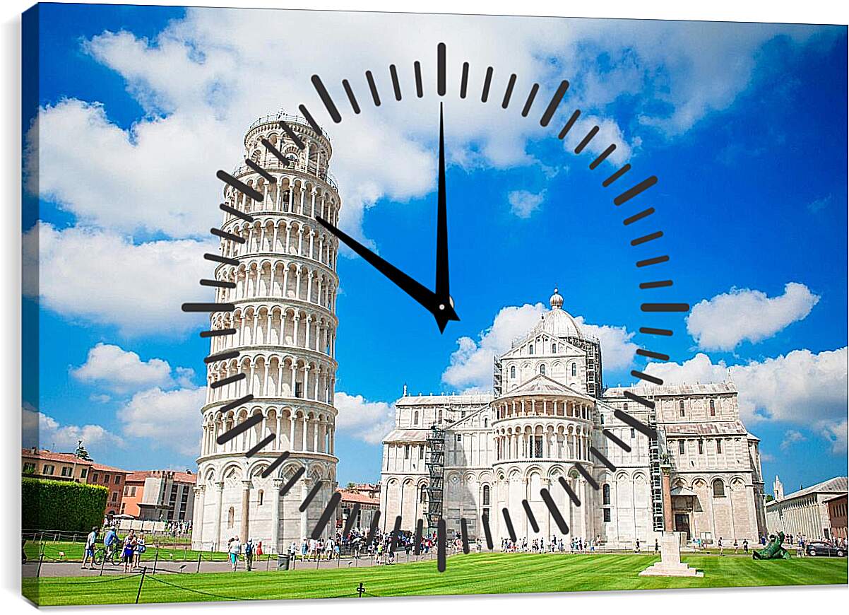 Часы картина - Пизанская башня 3. Италия