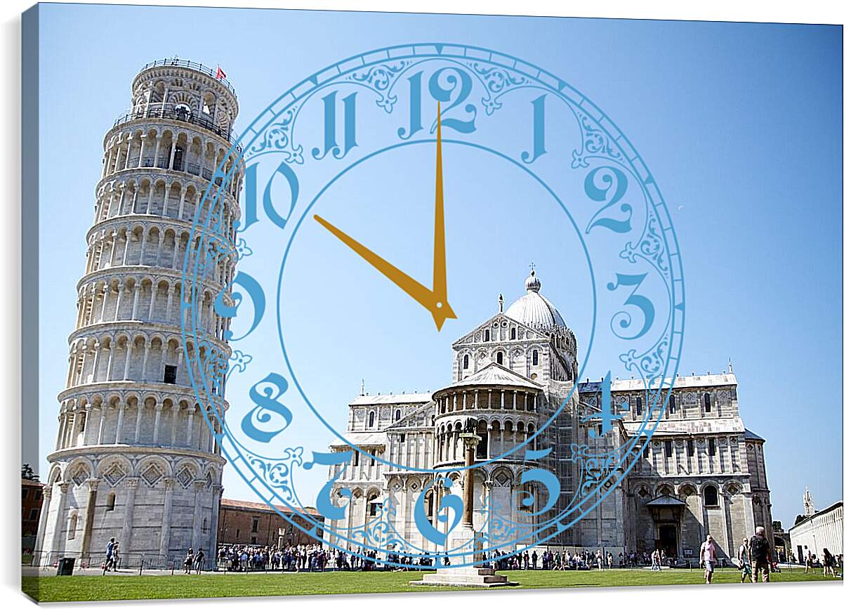 Часы картина - Пизанская башня 2. Италия