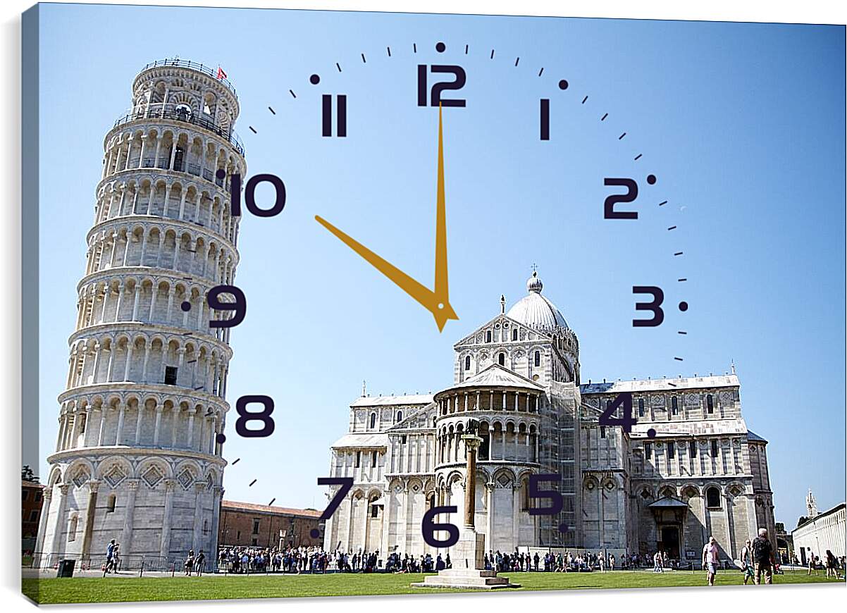 Часы картина - Пизанская башня 2. Италия