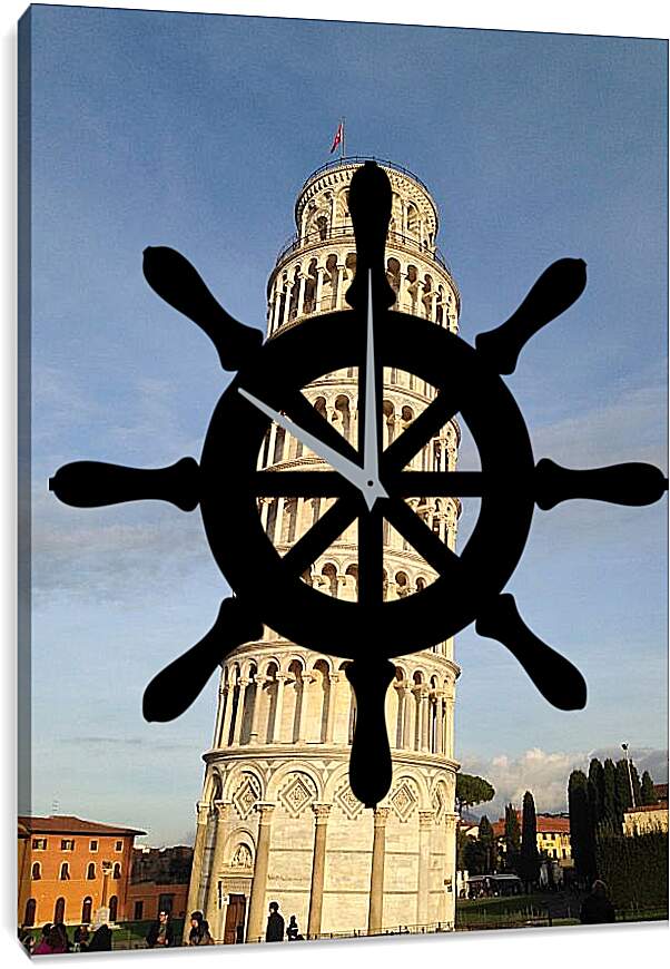 Часы картина - Пизанская башня 1. Италия