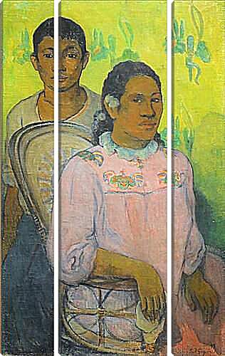 Модульная картина - Tahitian Woman and Boy. Поль Гоген