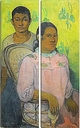 Модульная картина - Tahitian Woman and Boy. Поль Гоген