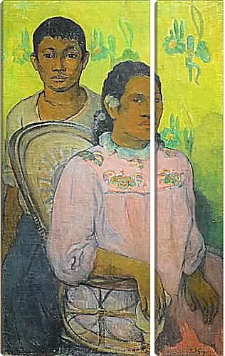 Модульная картина - Tahitian Woman and Boy. Поль Гоген