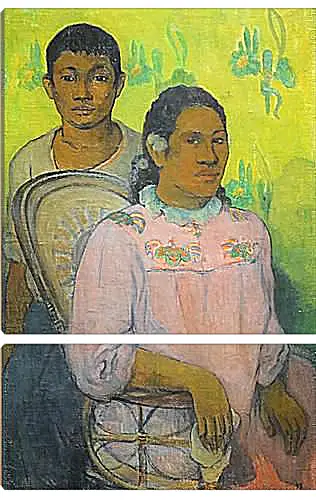 Модульная картина - Tahitian Woman and Boy. Поль Гоген