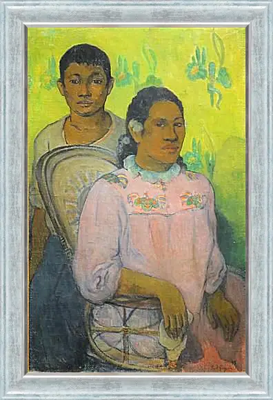 Картина в раме - Tahitian Woman and Boy. Поль Гоген