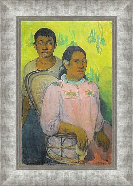 Картина в раме - Tahitian Woman and Boy. Поль Гоген