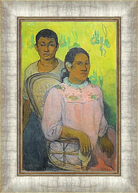 Картина в раме - Tahitian Woman and Boy. Поль Гоген