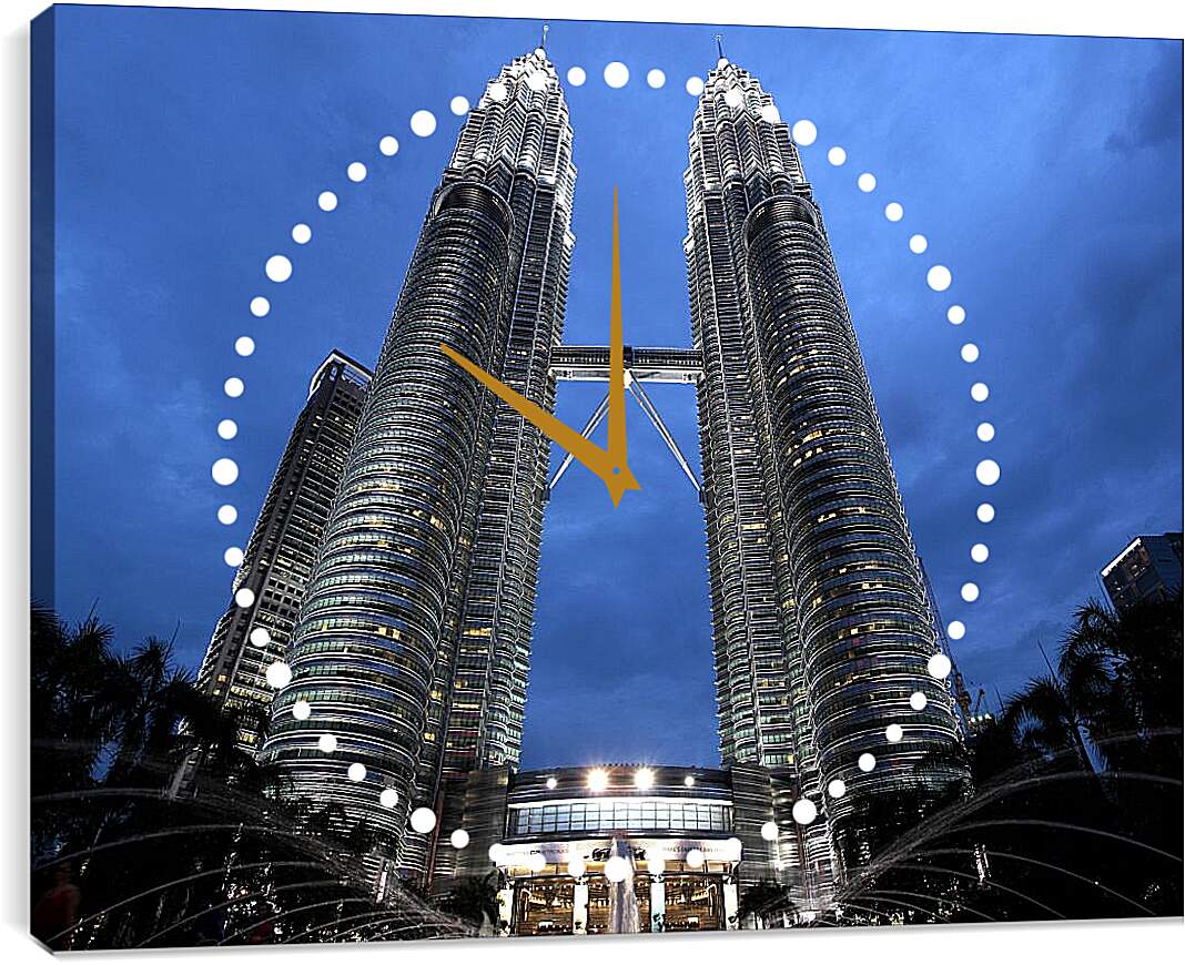 Часы картина - Башни Петронас 2. Малайзия