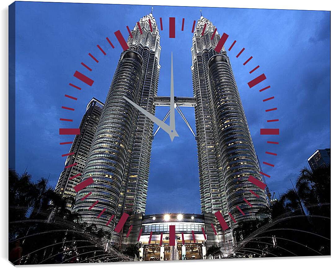 Часы картина - Башни Петронас 2. Малайзия