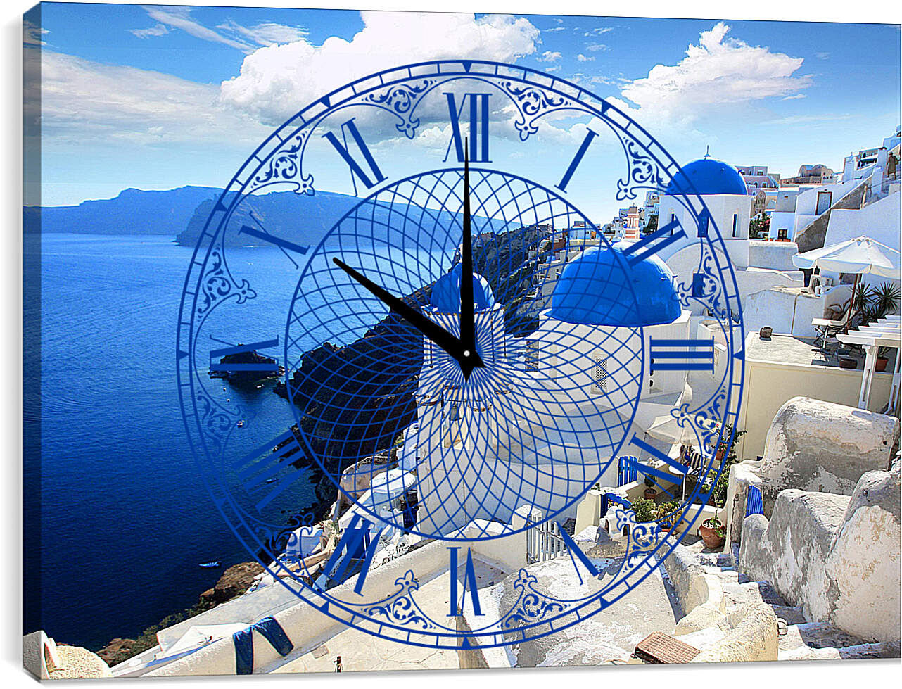 Часы картина - Город у моря