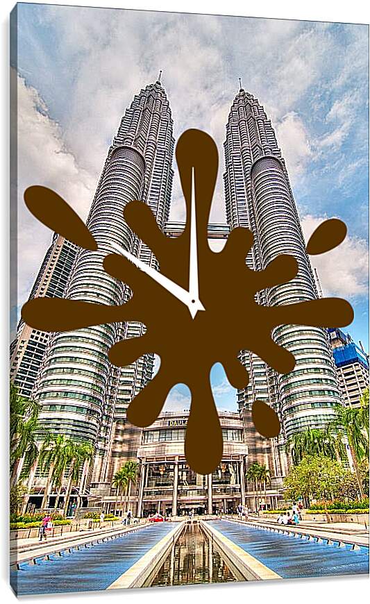 Часы картина - Башни Петронас 1. Малайзия