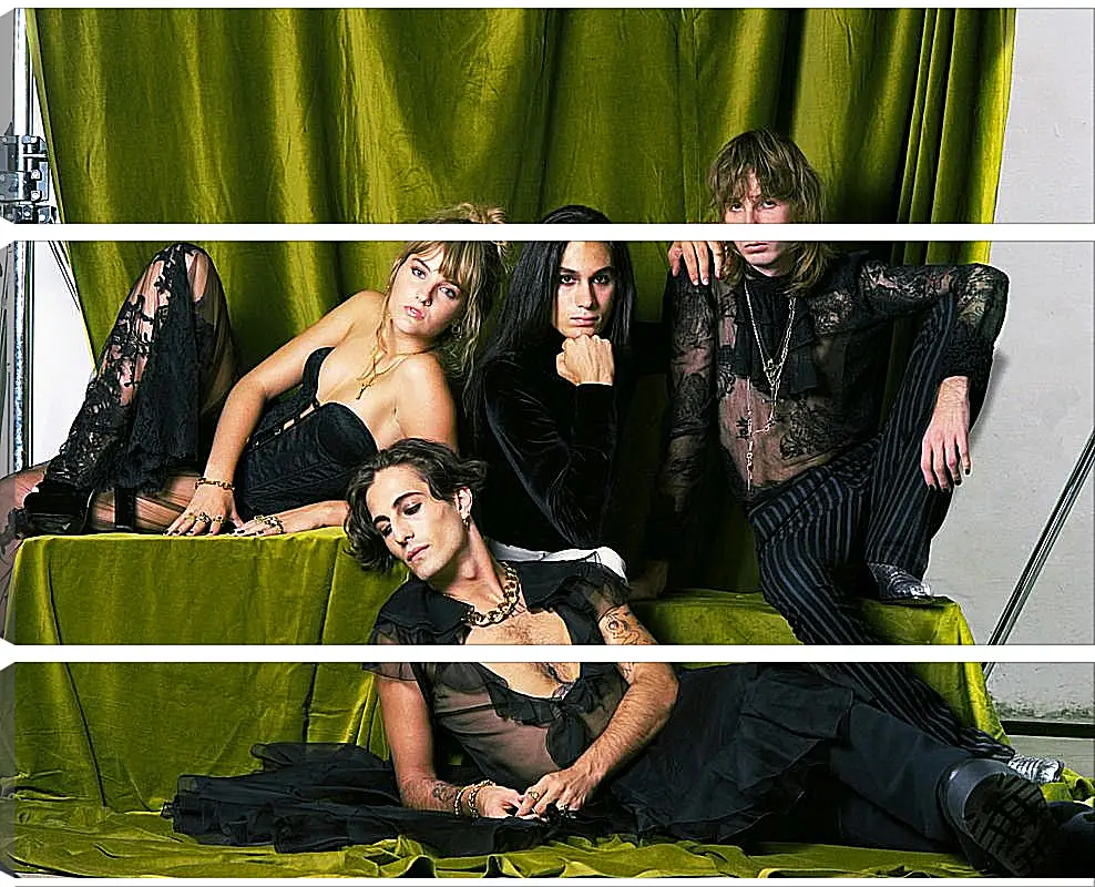 Модульная картина - Maneskin. Итальянская рок-группа