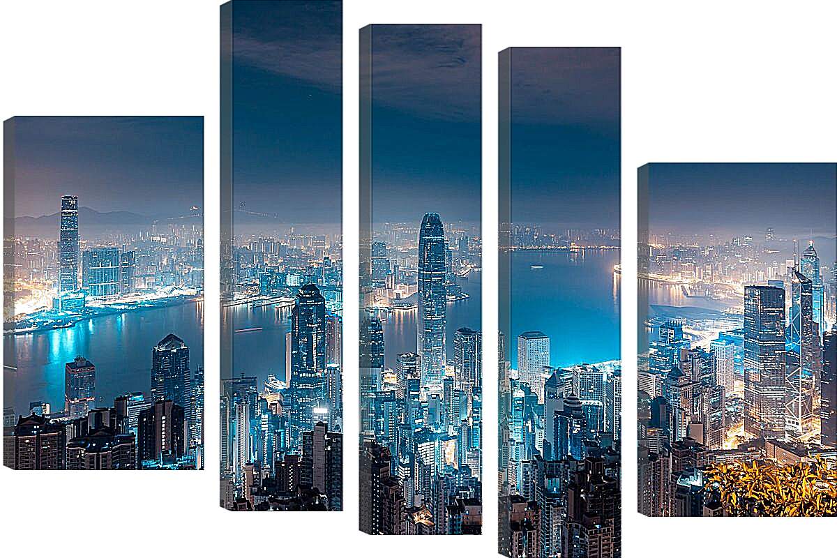 Модульная картина - Ночной Гонконг