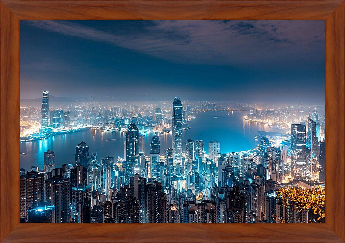 Картина в раме - Ночной Гонконг
