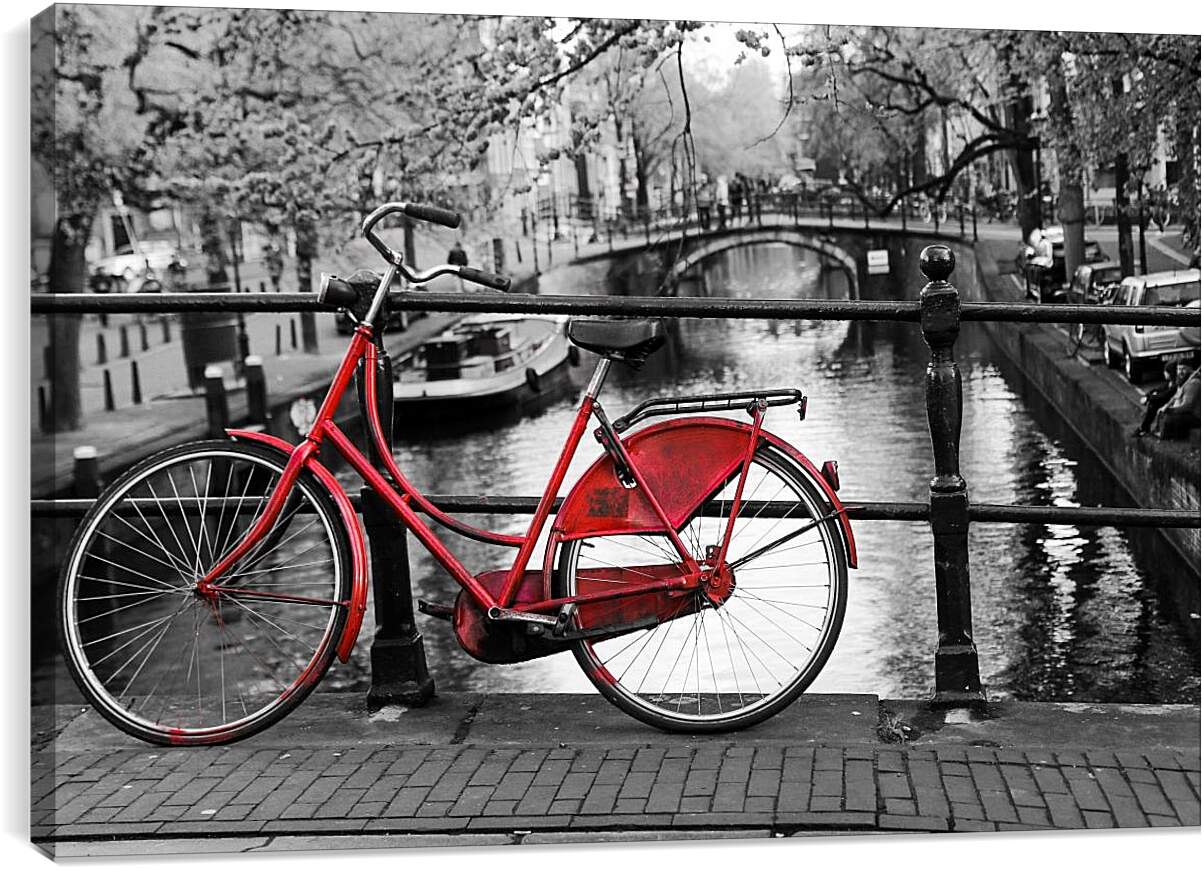Постер и плакат - Красный велосипед