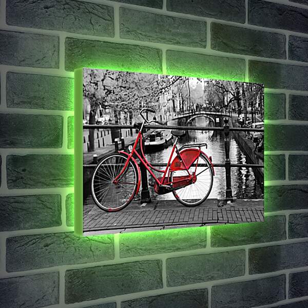 Лайтбокс световая панель - Красный велосипед