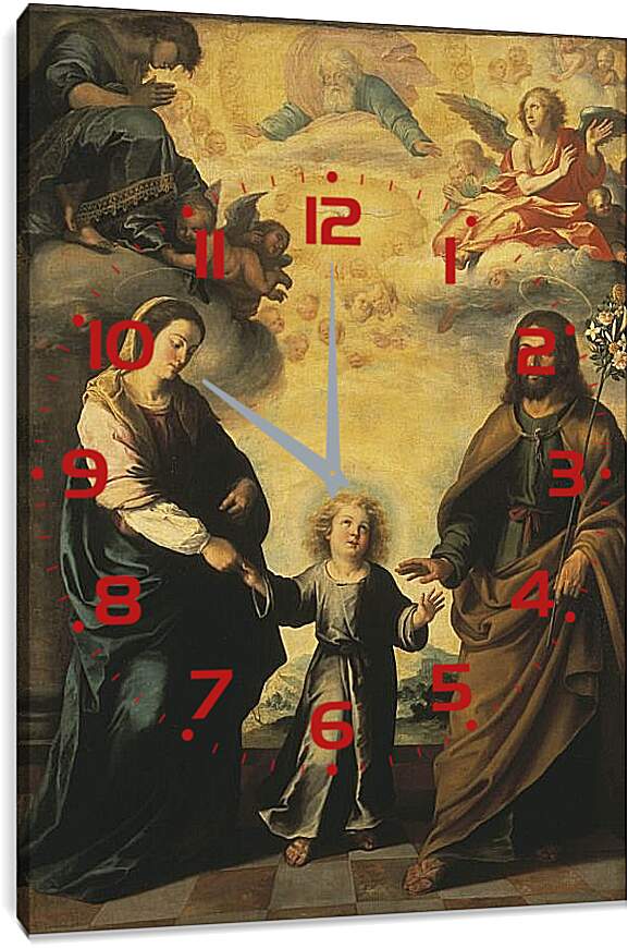 Часы картина - Возвращение Святого Семейства из Египта. Бартоломе Эстебан Мурильо