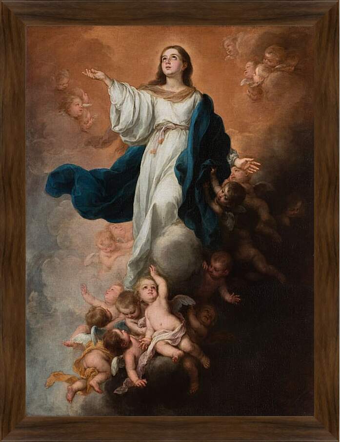 Картина в раме - Вознесение Девы Марии. Бартоломе Эстебан Мурильо