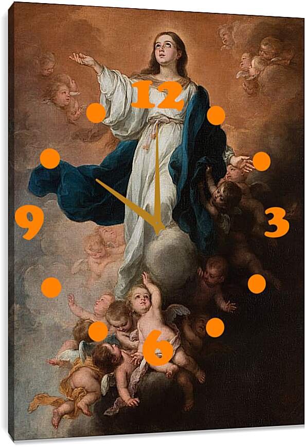 Часы картина - Вознесение Девы Марии. Бартоломе Эстебан Мурильо