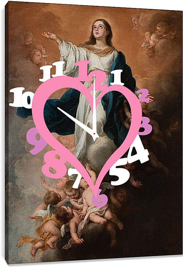 Часы картина - Вознесение Девы Марии. Бартоломе Эстебан Мурильо
