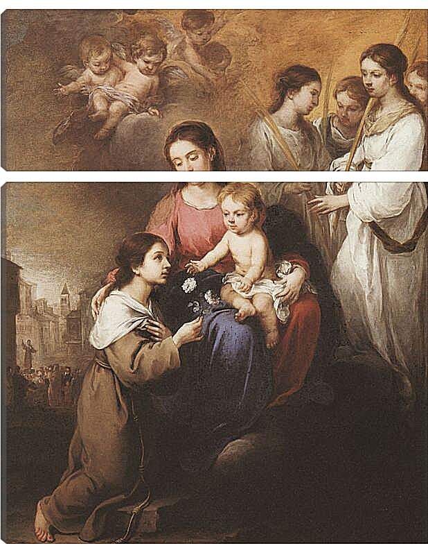 Модульная картина - Мадонна и Младенец со Св.Розалиной. Бартоломе Эстебан Мурильо
