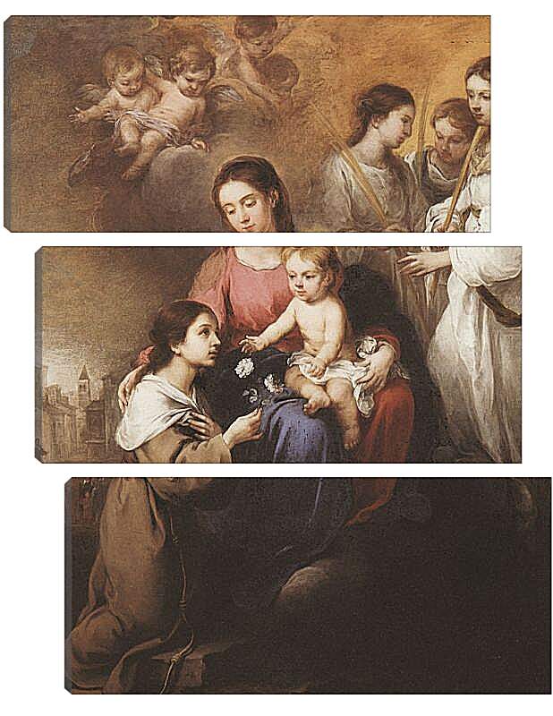 Модульная картина - Мадонна и Младенец со Св.Розалиной. Бартоломе Эстебан Мурильо