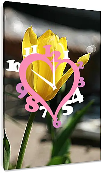Часы картина - tulip - Тюльпан