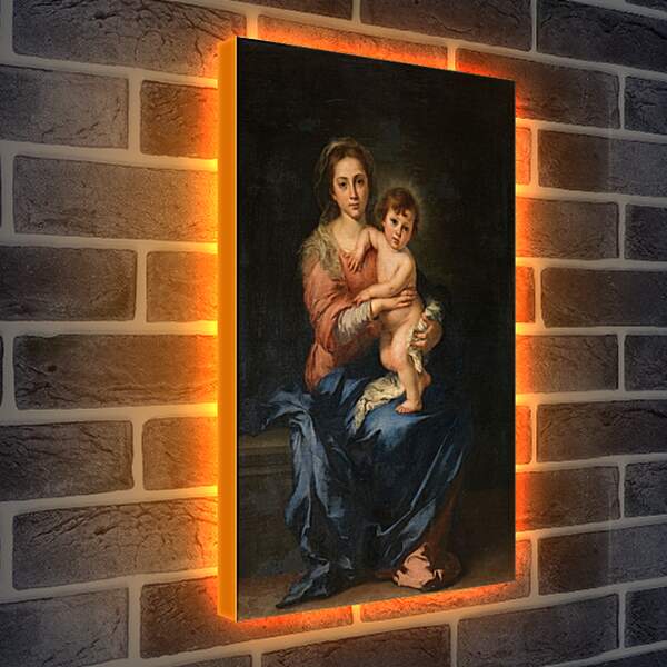Лайтбокс световая панель - Мадонна с Младенцем. Бартоломе Эстебан Мурильо