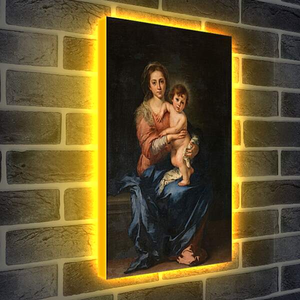 Лайтбокс световая панель - Мадонна с Младенцем. Бартоломе Эстебан Мурильо