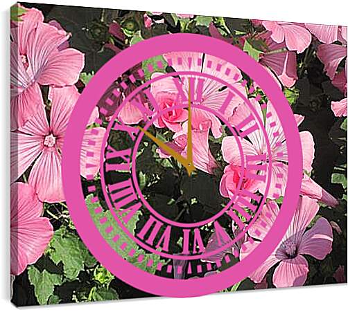 Часы картина - garden flower - Садовый цветок
