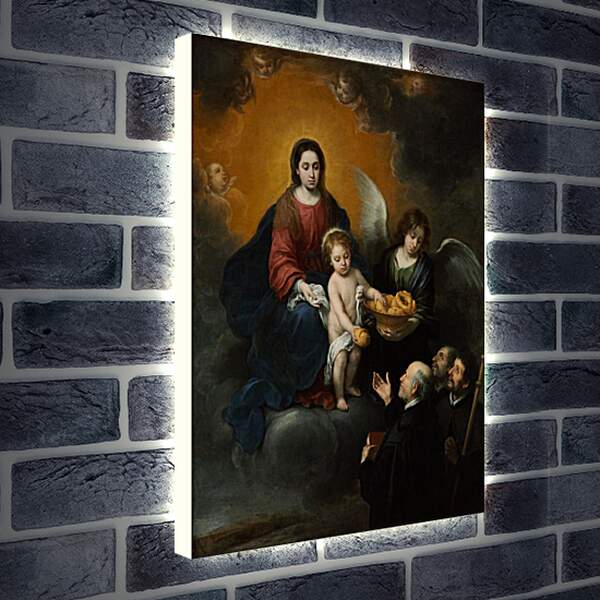 Лайтбокс световая панель - Младенец Иисус, раздающий хлеб пилигримам. Бартоломе Эстебан Мурильо