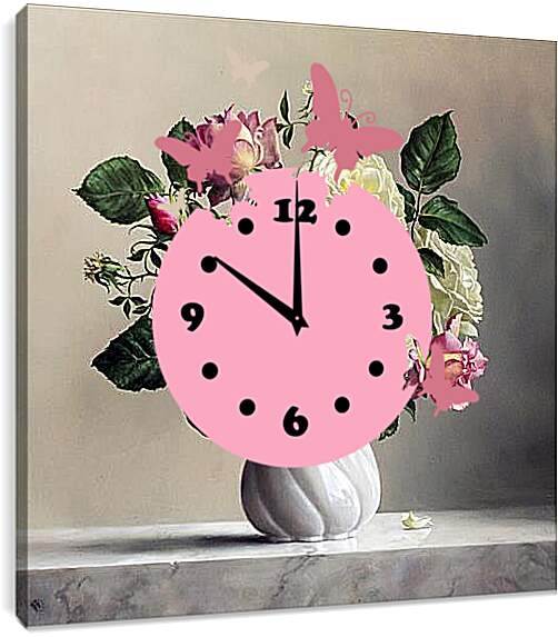 Часы картина - Roses - Розы