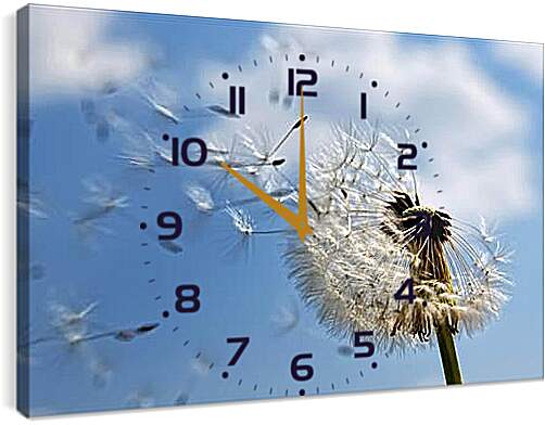 Часы картина - flowers - Одуванчик
