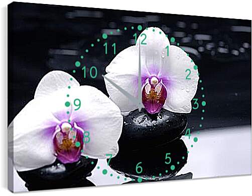 Часы картина - orhidei - орхидея
