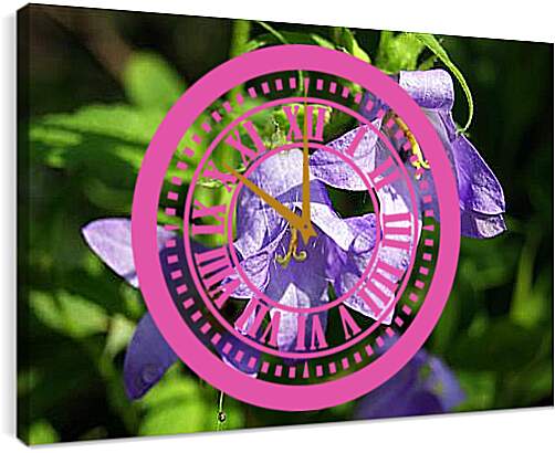 Часы картина - bell flower - Колокольчик
