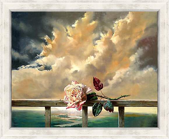 Картина в раме - wild rose - Роза
