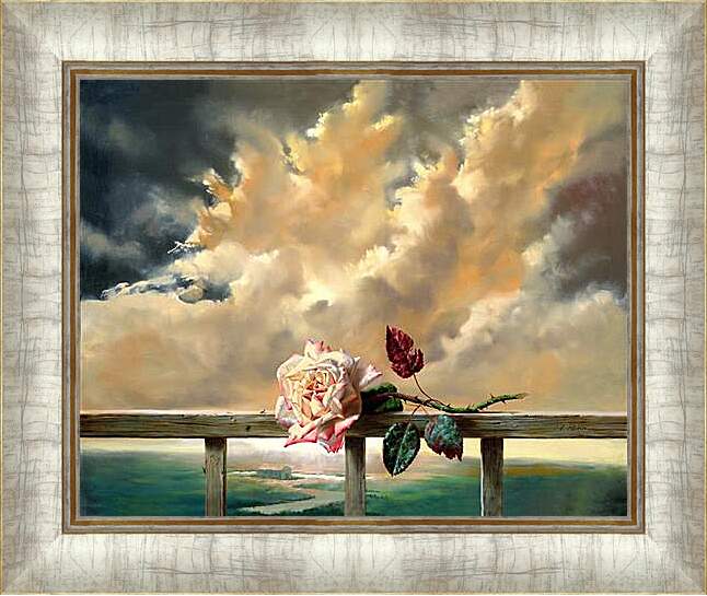 Картина в раме - wild rose - Роза

